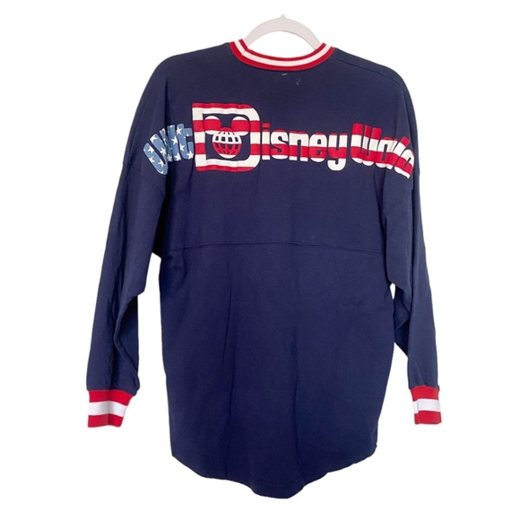 Walt Disney World Mickey Mouse Flag July 4th Spirit Jersey Red White Blue Sz XS - Picture 8 of 12